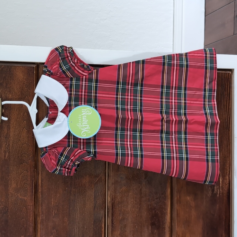 NWT Classic Whimsy Red Plaid Dress 2T